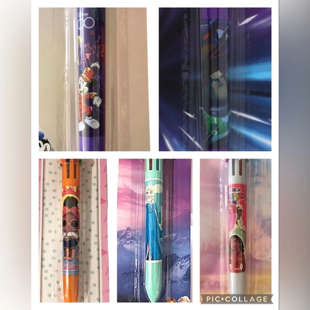 5pack Disney & LOL Surprise Children's Licensed Character‎ Multicolored Pens